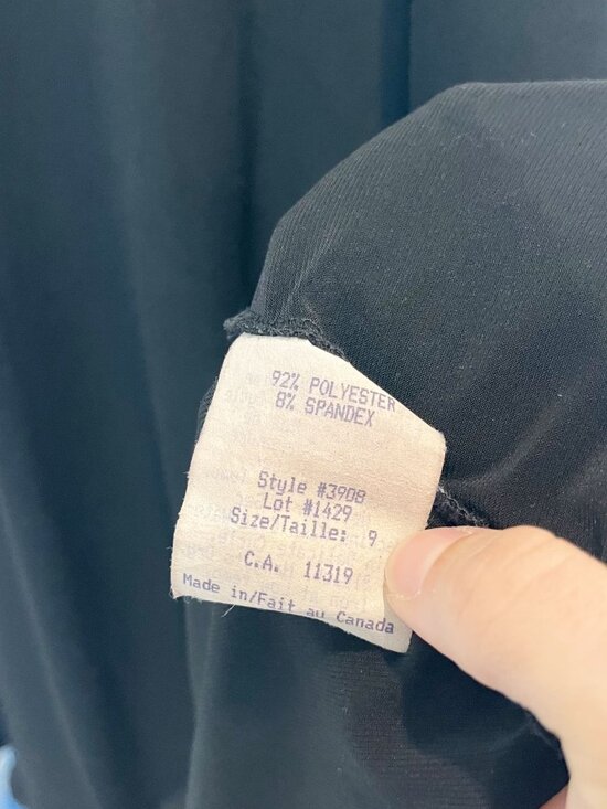 Vintage Black Camisole Slip Midi Dress Y2K 90s Whimsigoth Party - Size 9 - Picture 6 of 8